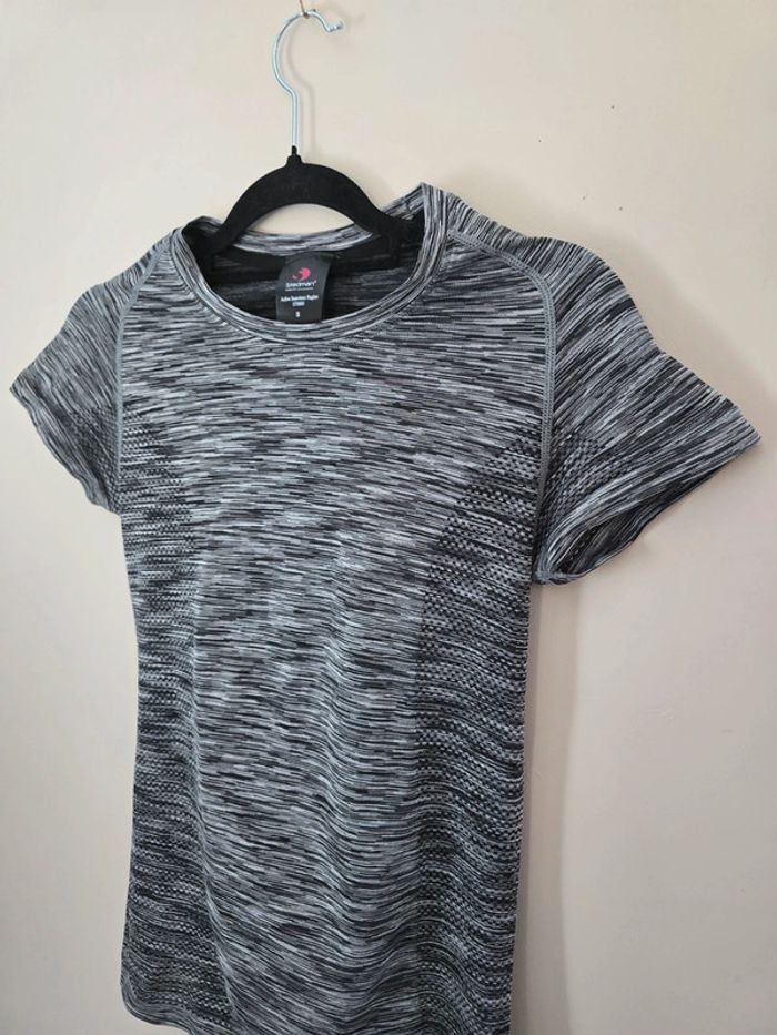 t-shirt sport femme stedman seamless gris s respirant fitness - photo numéro 2