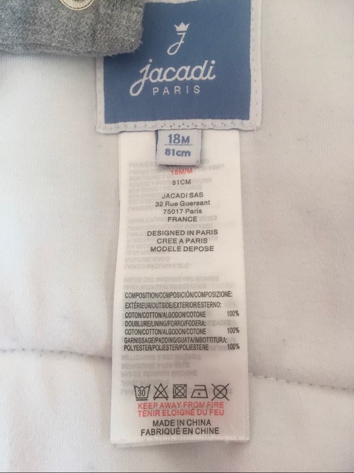 Combinaison pilote Jacadi 18mois - photo numéro 2