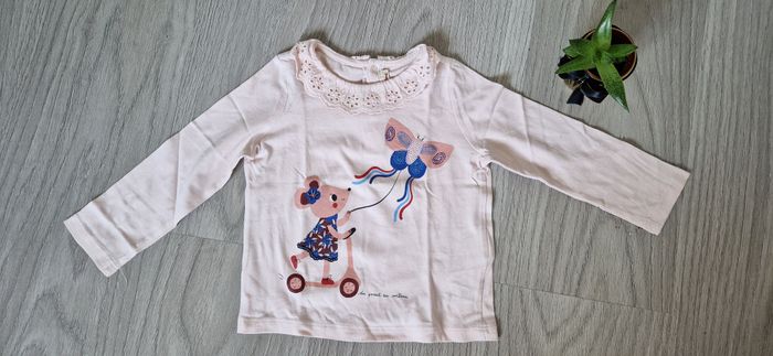 T-shirt manches longues DPAM - 24 mois - Très bon état