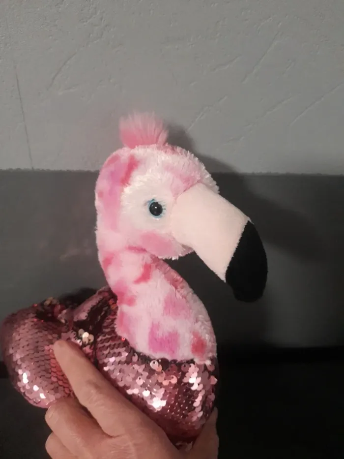 Peluche flamand rose - photo numéro 4