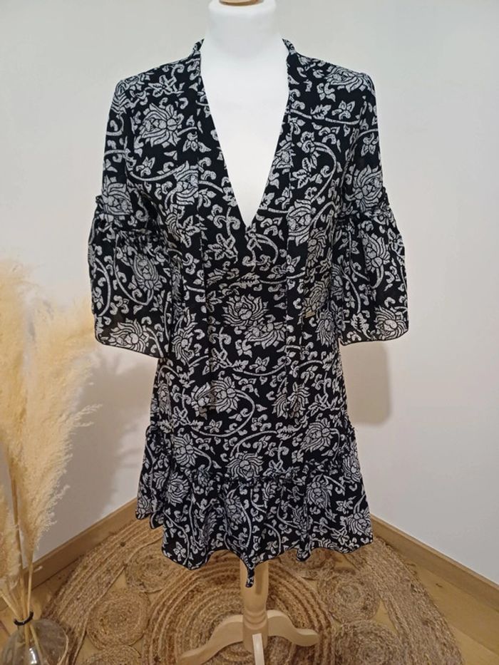 Robe noire chic à motifs Influencer taille S 36 - photo numéro 9