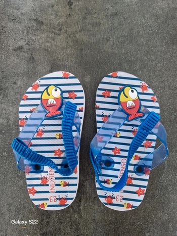 Tongs motifs poissons