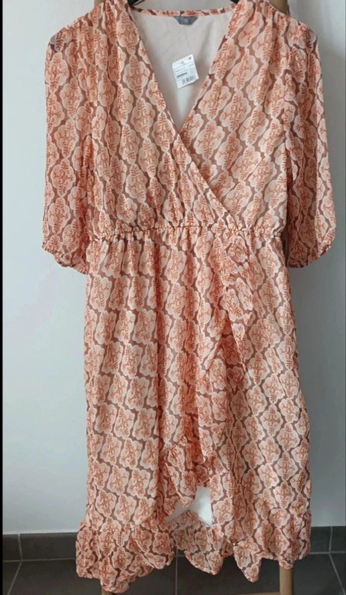 Robe  imprimé  volants  36