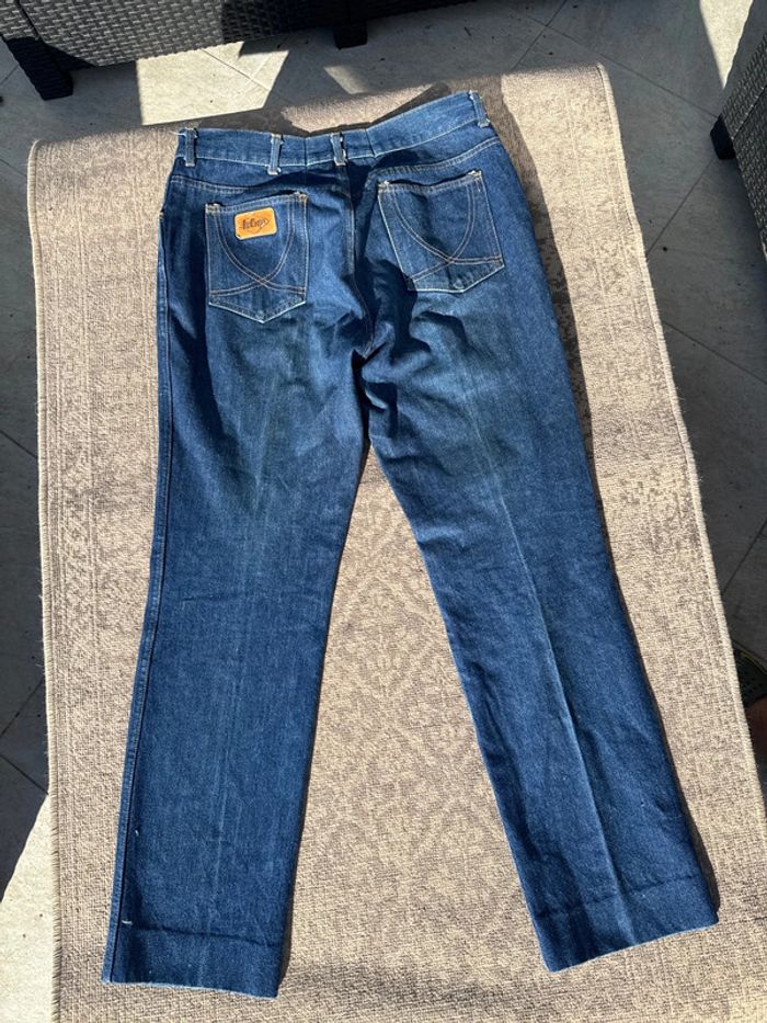 Jean droit bleu brut taille haute Lee Cooper - Taille 36 - photo numéro 8