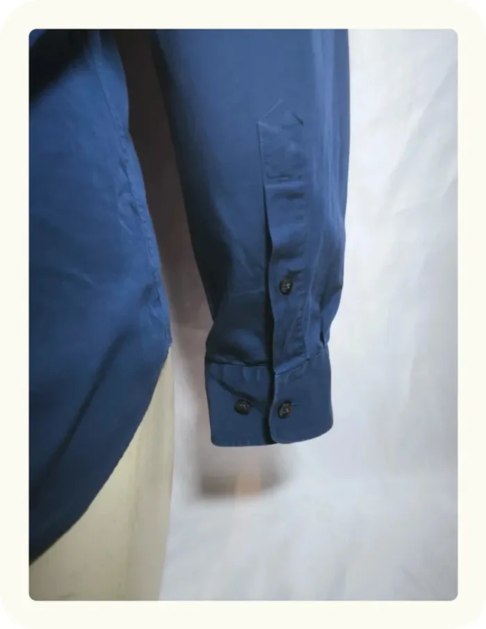 Chemise manches longues homme Café coton Taille M 38 - photo numéro 5