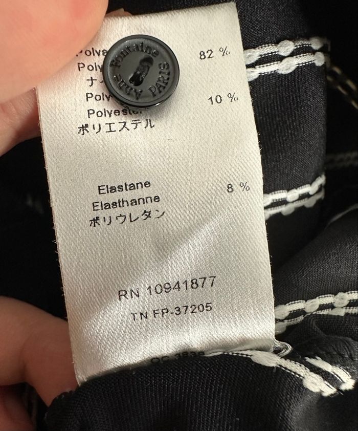 Chemisier noir et blanc Anne Fontaine T2 38 M - photo numéro 6