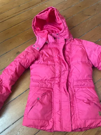 Manteau doudoune rose fille