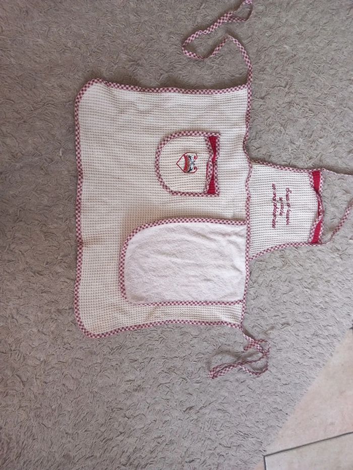 😷tablier enfant coton humoristique 5ans - photo numéro 2