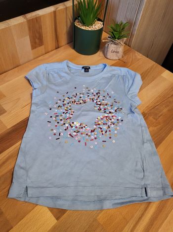 Tee-shirt lilas etoile pailette