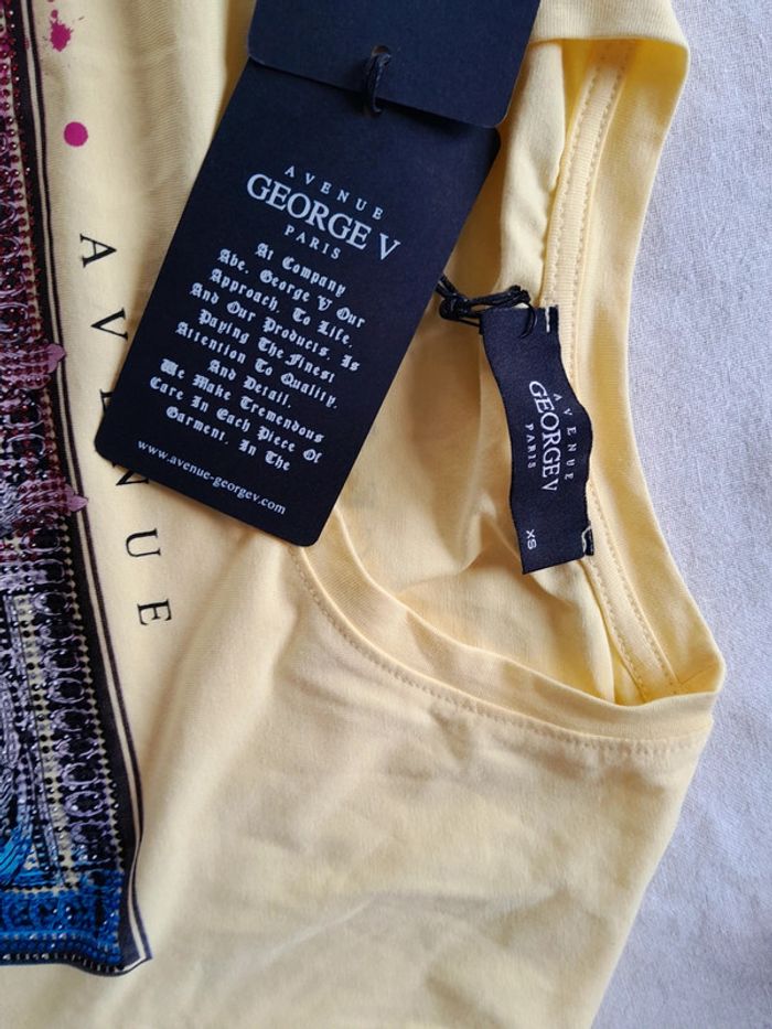 Magnifique tee shirt Avenue Georges V tigre strass avec lingot - photo numéro 6