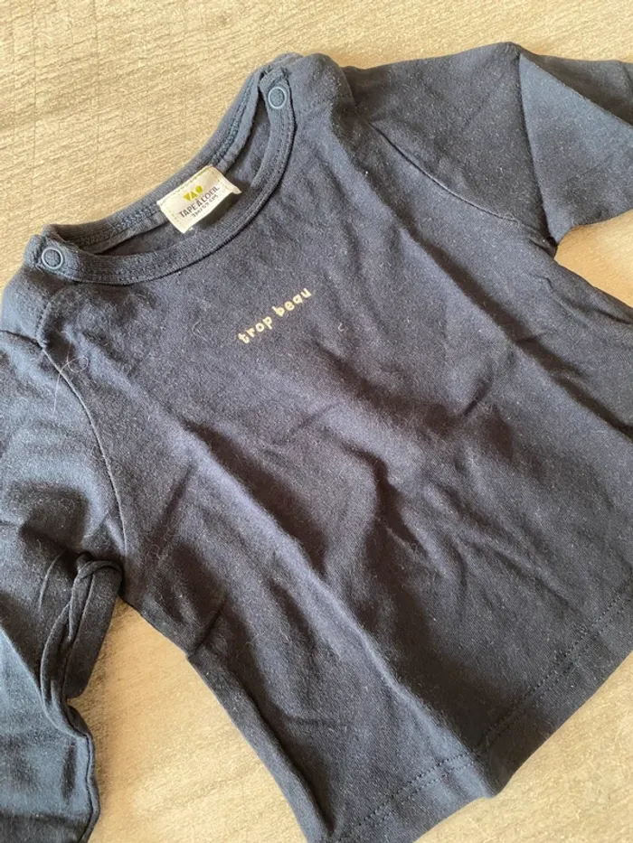 T-shirt à manche longue bébé - 3 mois. - photo numéro 2