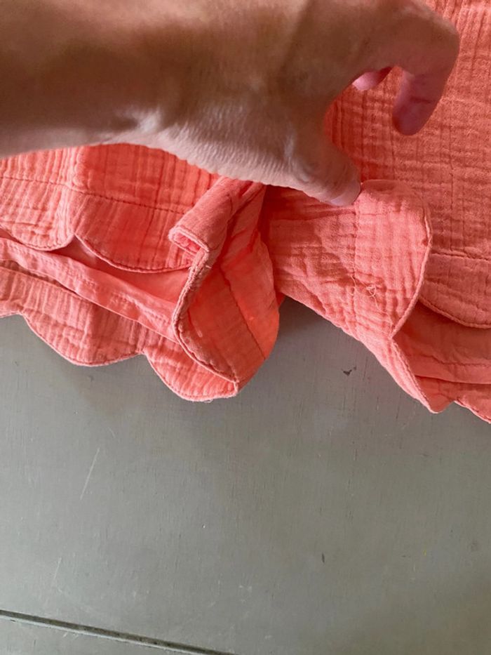 Combi short corail Kiabi Eco Conception en gaze de coton taille 38 - photo numéro 7