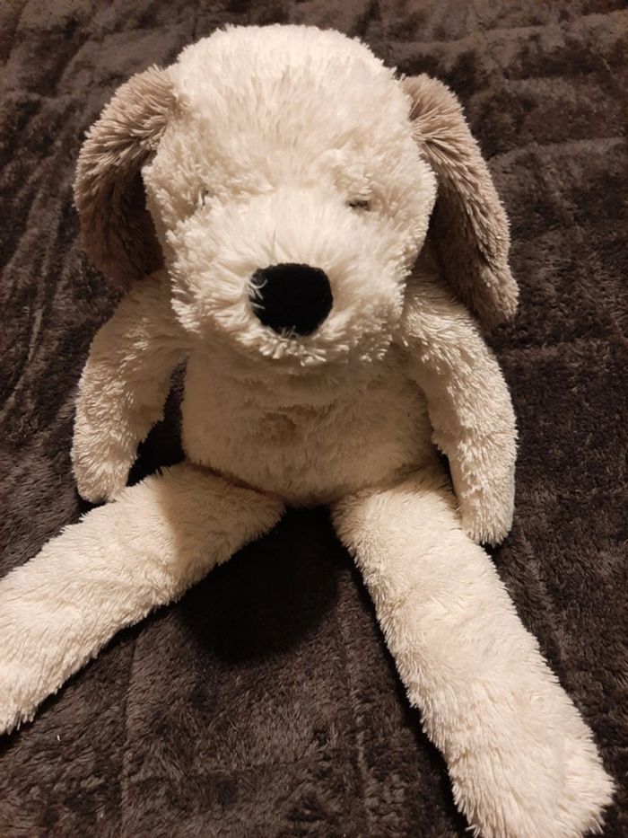 Peluche chien blanc - photo numéro 10