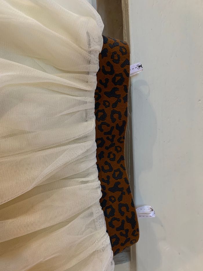 Jupe tulle blanc cassé leopard 4-6 mois - photo numéro 2