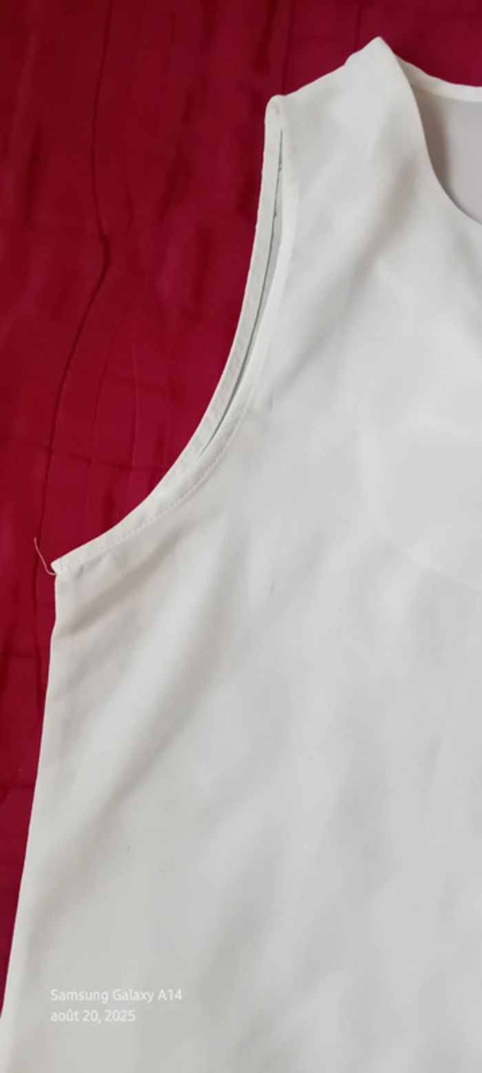 Blouse longue sans manches col V en voile femme S only & u - photo numéro 14