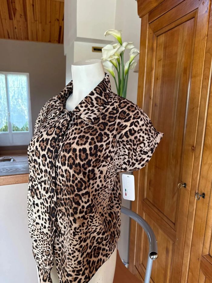Chemise blouse léopard femme taille unique fluide femme - photo numéro 3