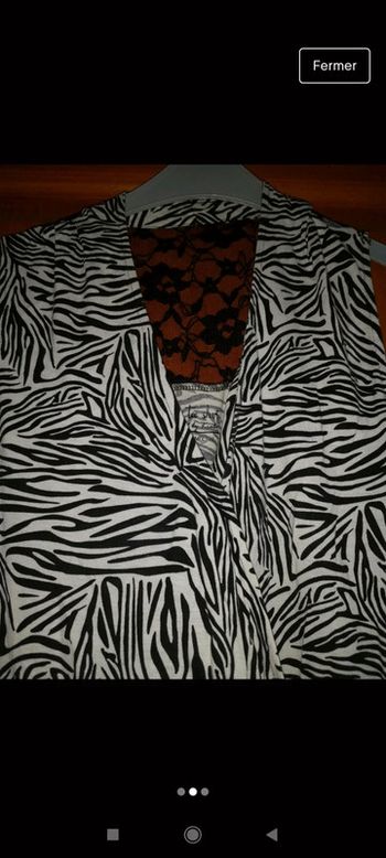 Blouse zébrée L