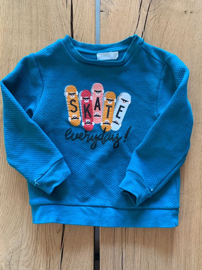Pull ou sweat turquoise Skate garçon 5 ans Orchestra