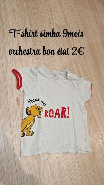 T-shirt simba 9mois orchestra