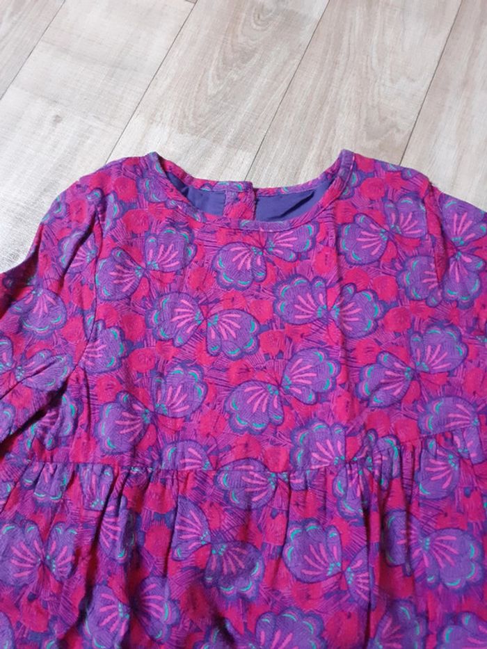 Robe fille violette fleurie 6 ans - photo numéro 3
