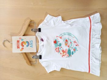 T-shirt blanc Sergent Major 3 ans 🏮