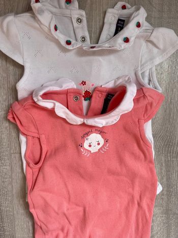 Lots 2 Bodies manche courtes bébé fille 12 18 mois