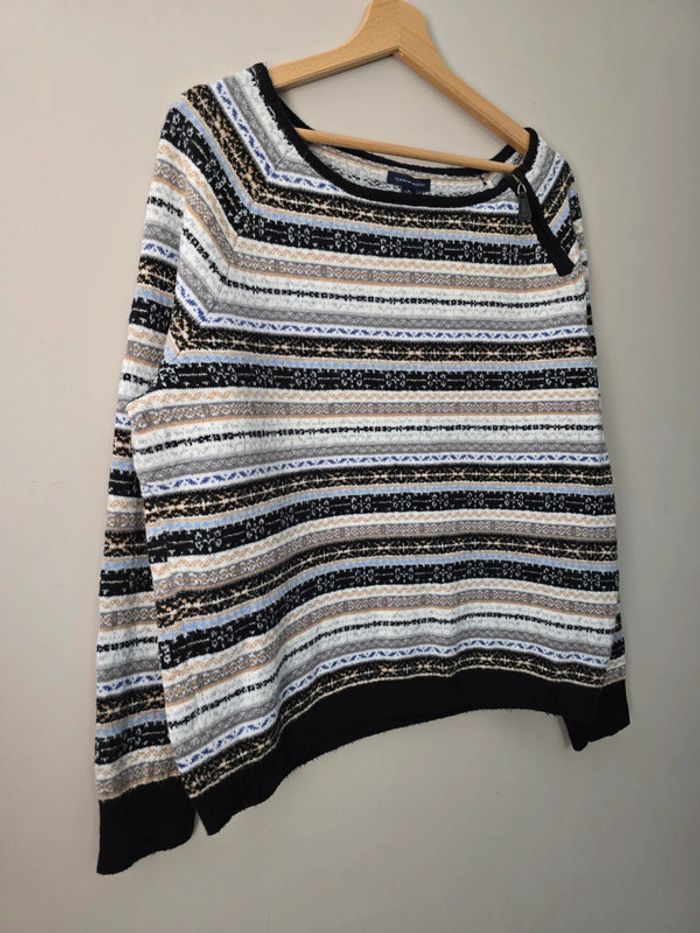 Pull Tommy Hilfiger rayé nordique XL / cosy tendance - photo numéro 2
