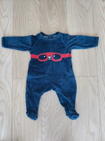 Pyjama en velours 1 mois