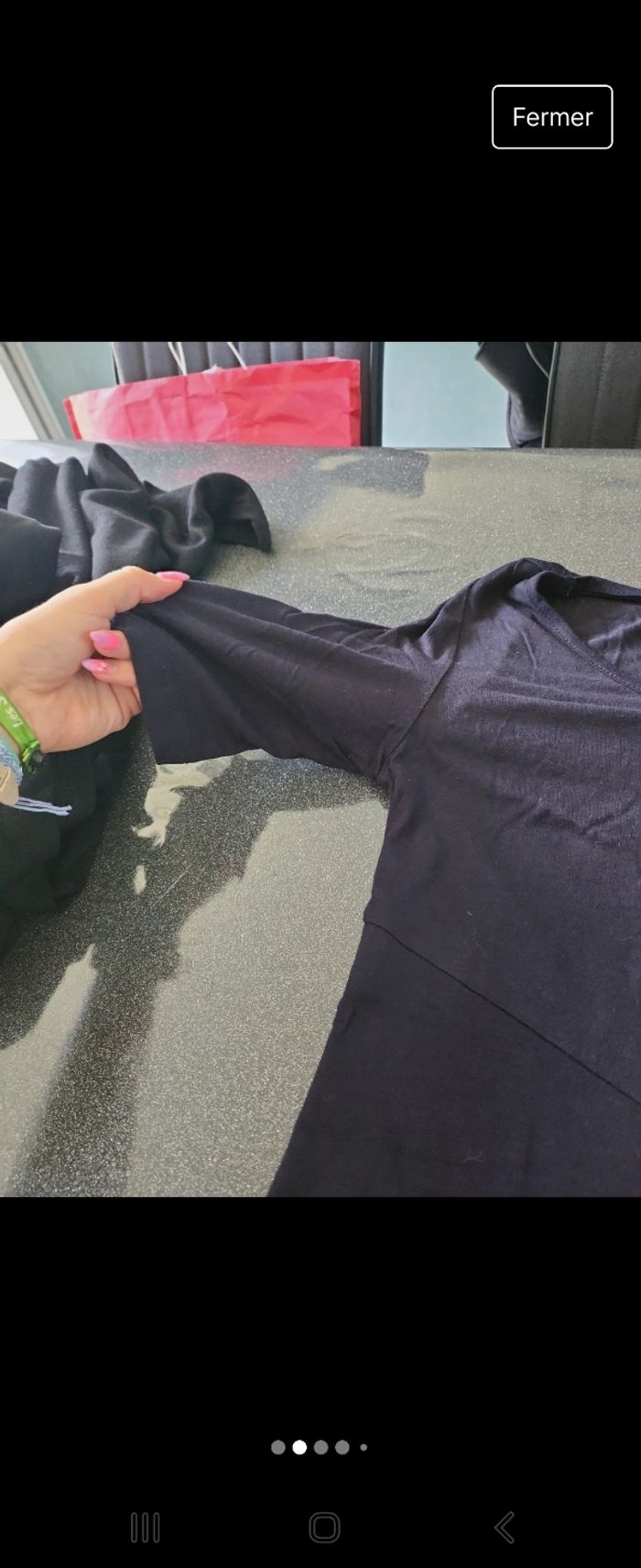 Robe mi longue in extenso bleu marine - photo numéro 2