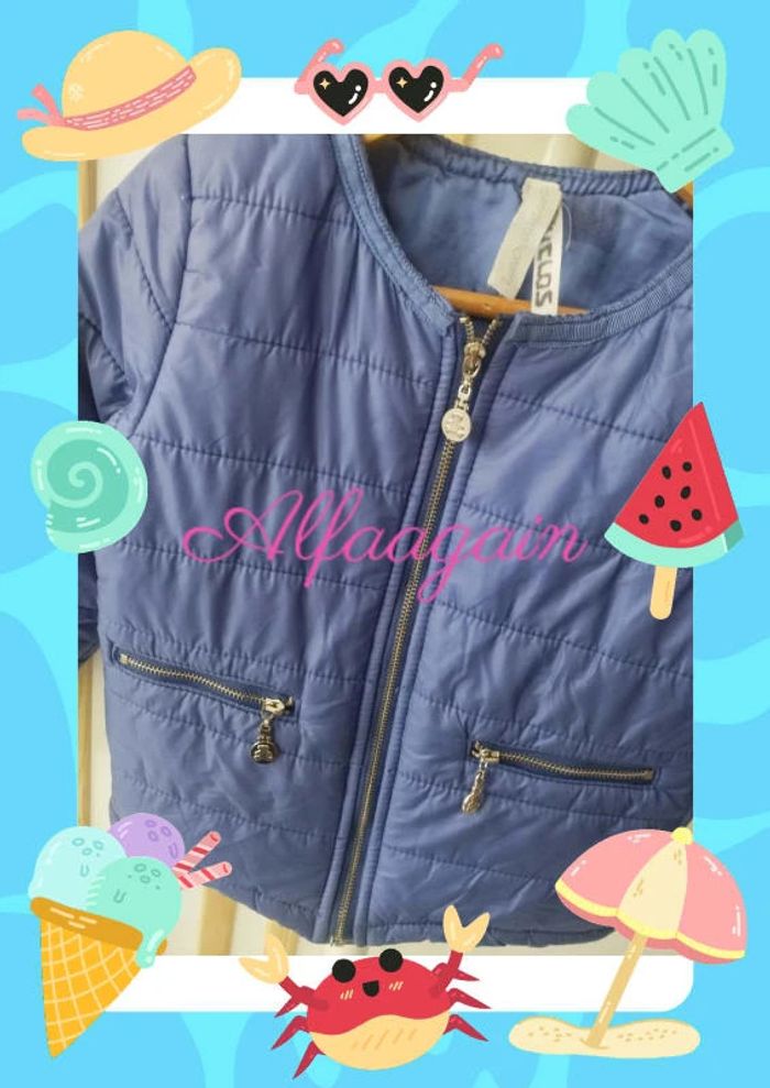 Blouson bleu Lulu castagnette 4ans - photo numéro 3