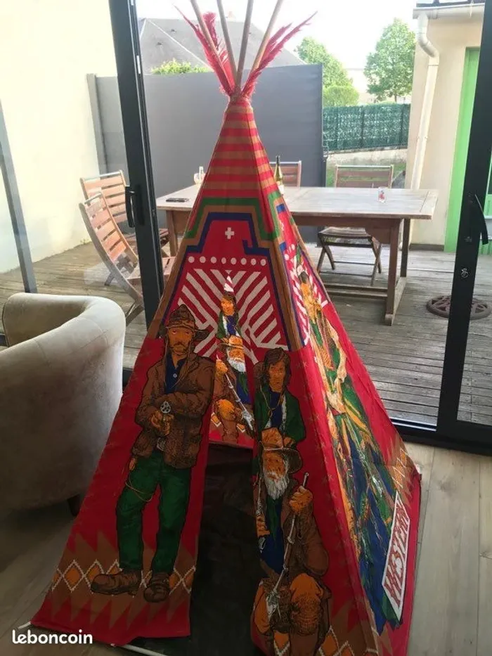 Tipi indien tente enfant mundia de 1979 rétro vintage excellent état - photo numéro 5