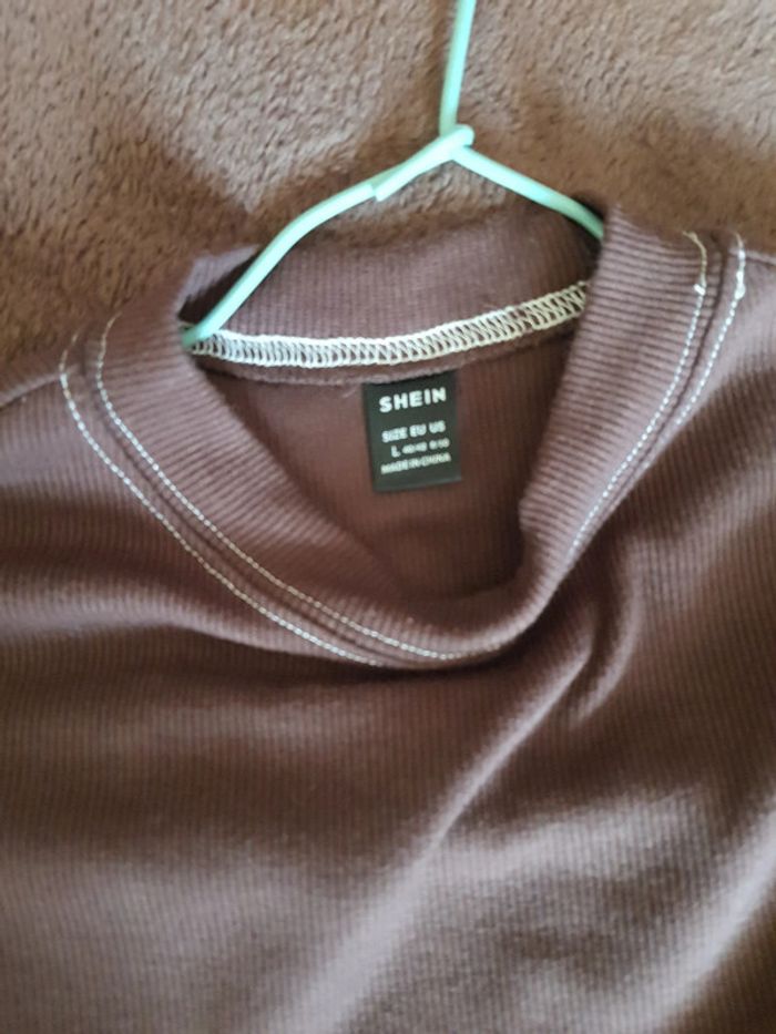 Top shein marron taille l - photo numéro 3
