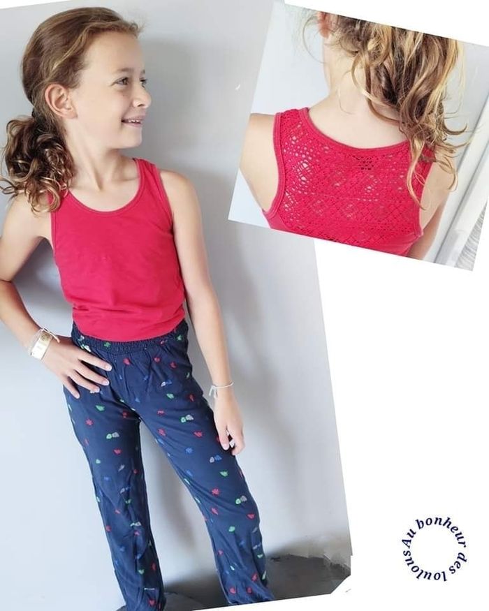 8 ans ensemble été Teeshirt Kiabi et pantalon fluide Gémo