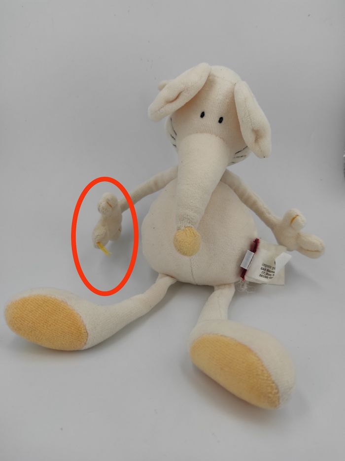 Doudou Souris blanc crème Marese - photo numéro 2
