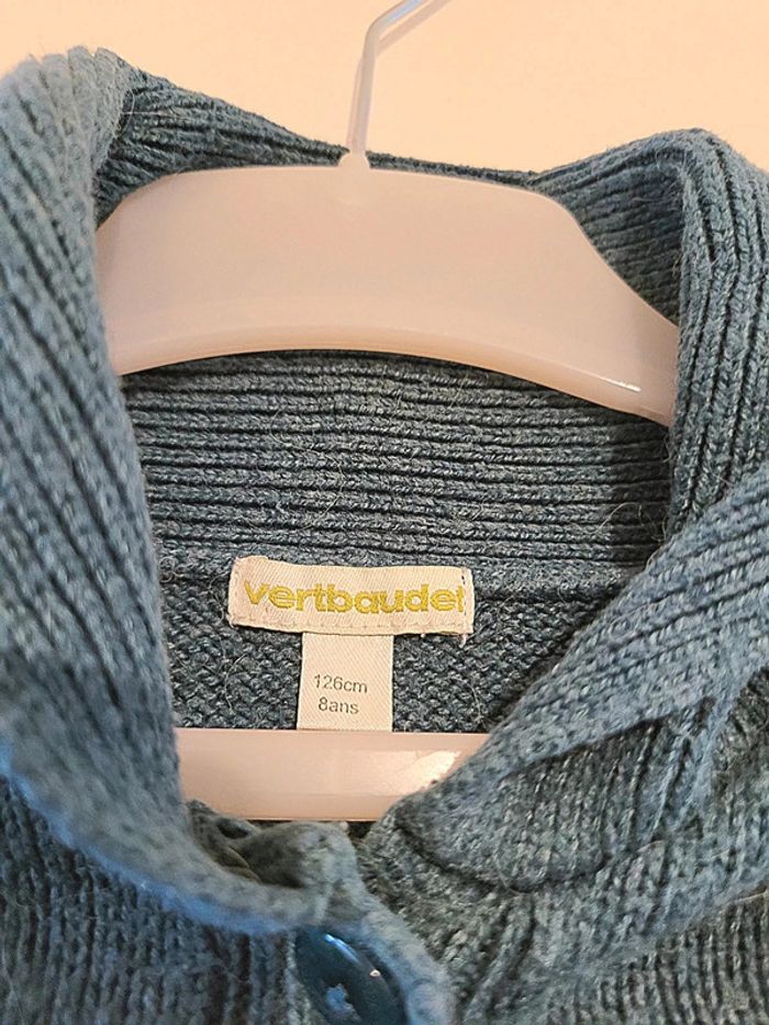 Gilet bleu "vertbaudet" taille 8 ans - photo numéro 3