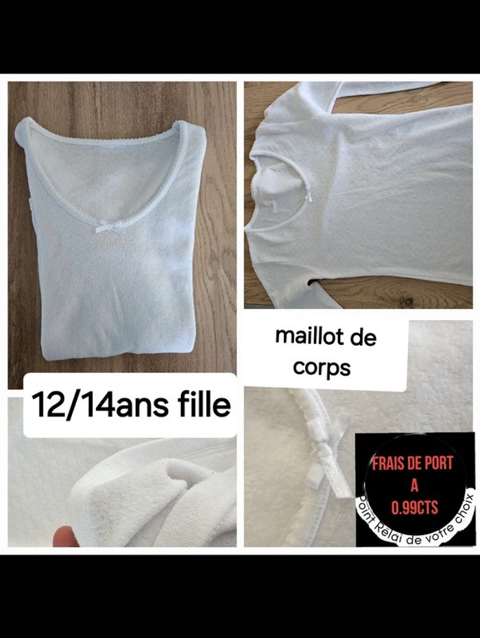 Maillot de corps 12/14ans Fille blanc