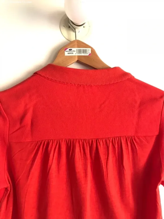 Polo rouge manches courtes taille 0 Un jour ailleurs - photo numéro 5