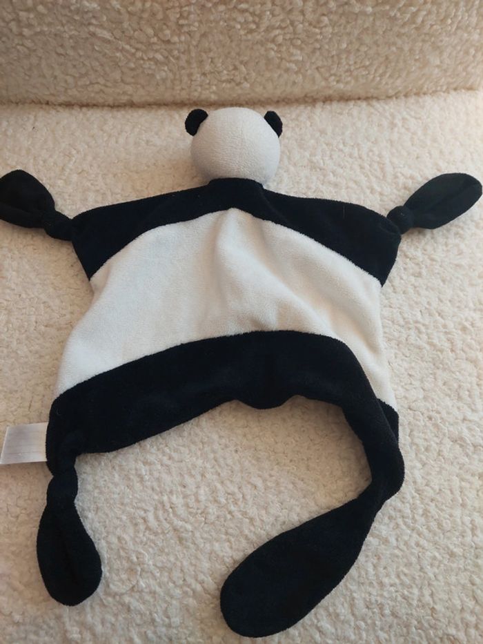 Jojo maman bébé - doudou panda noir et blanc - photo numéro 4