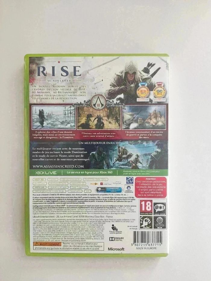 Assassin Creed 3 Xbox 360 - photo numéro 4