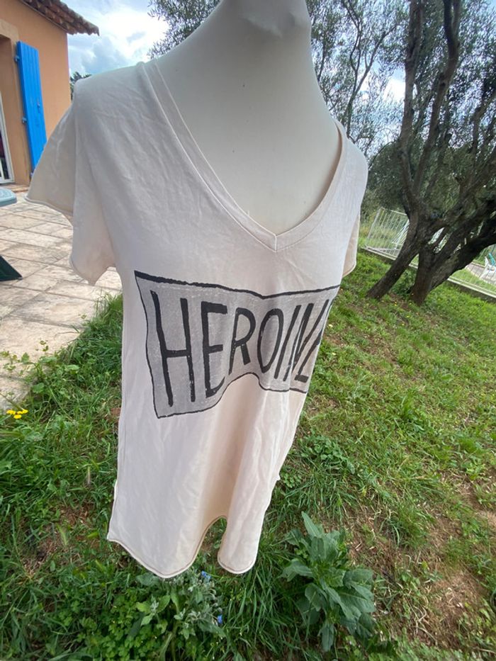 Tee shirt long crème Chantal B.