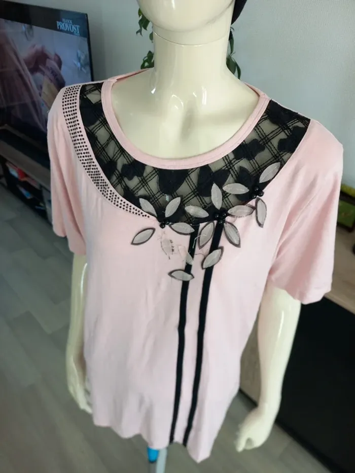 Tee-shirt femme rose 46/48 - photo numéro 3
