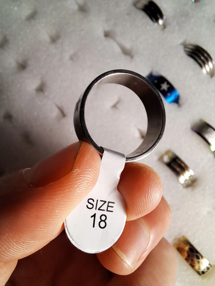 Bague acier inoxydable motifs - photo numéro 2