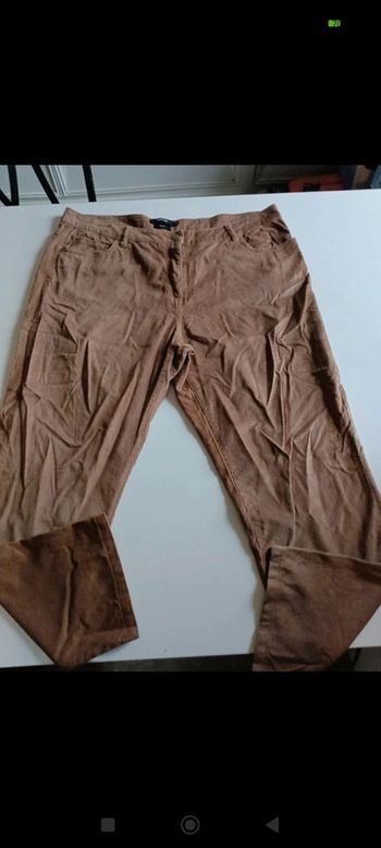 Pantalon homme Burton taille 44 coupe droite en velours effet peau de pêche doux rétro vintage