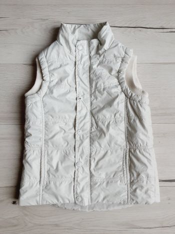 Vêtement fille doudoune blanche sans manches 10 ans