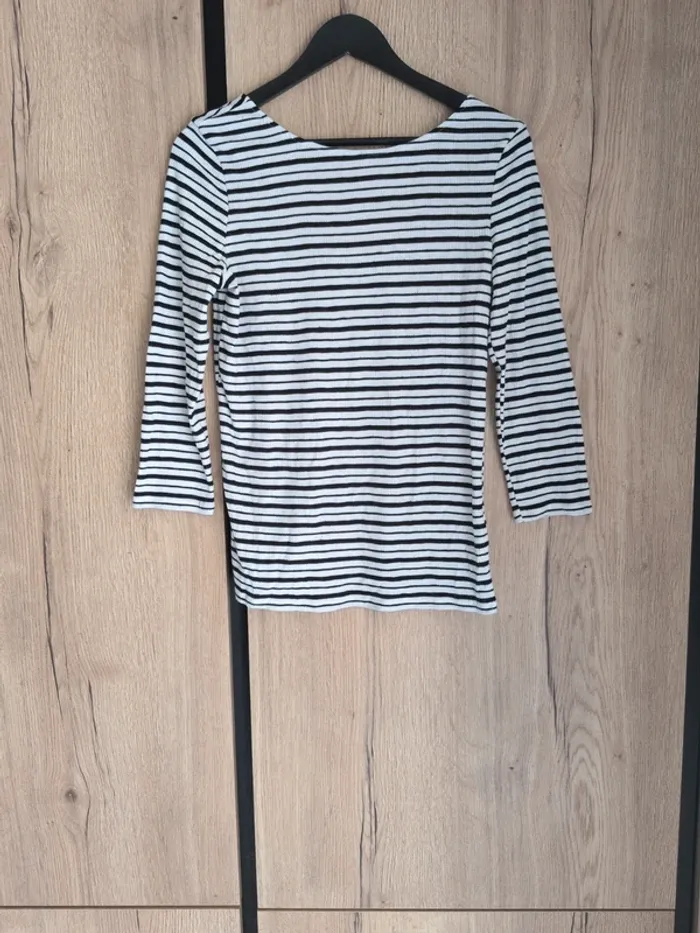 Marinière rayée noir et blanc Taille L