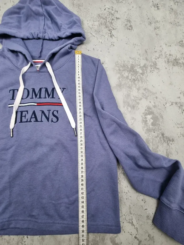Sweat à capuche Tommy Jeans mauve S Femmes (mesures en photos) - photo numéro 5