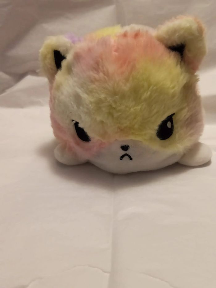 Peluche Chat réversible content/pas content - photo numéro 2