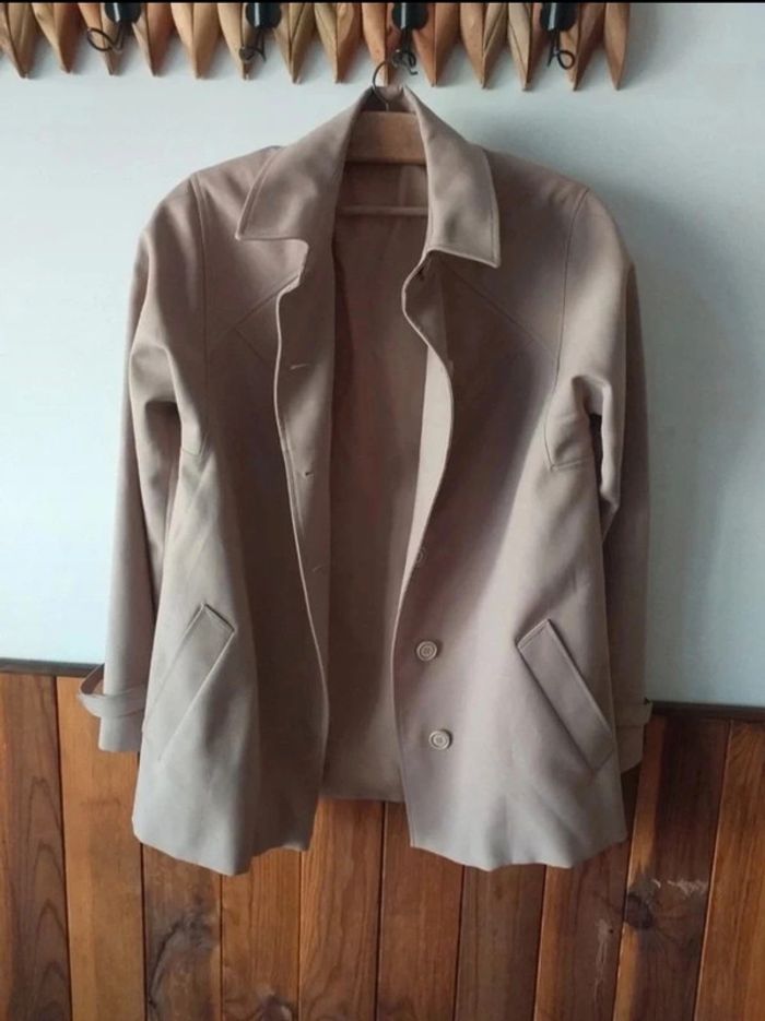 Trench marron/crème vintage - photo numéro 4