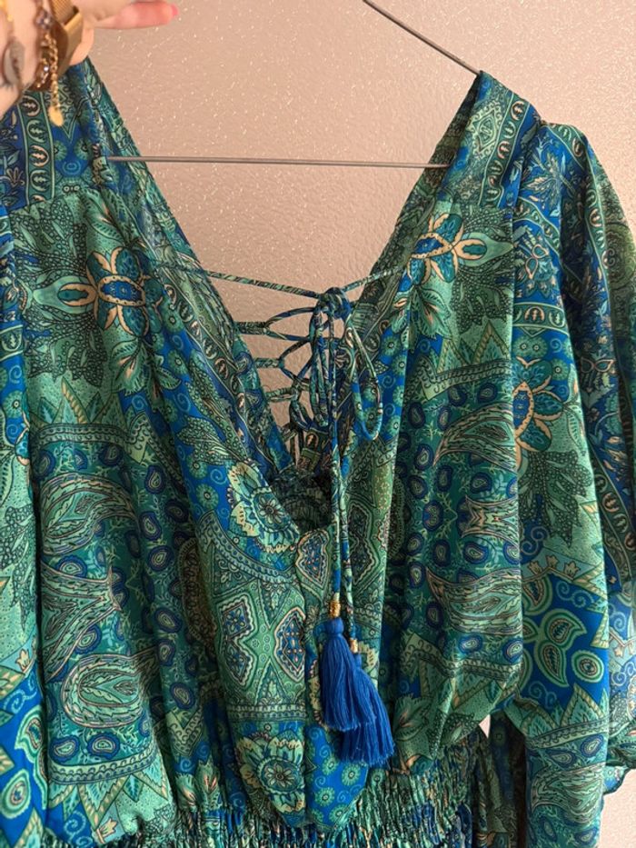 Robe bohème verte/bleu - photo numéro 8