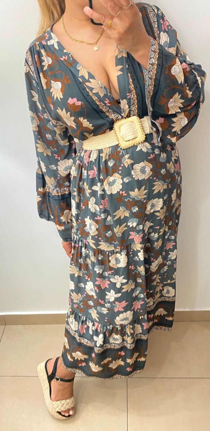 Robe Style Bohème Imprimé Fleurs Taille Unique - photo numéro 6